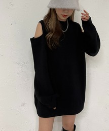 肩開きニットチュニック【ZOZOTOWN限定アイテム】