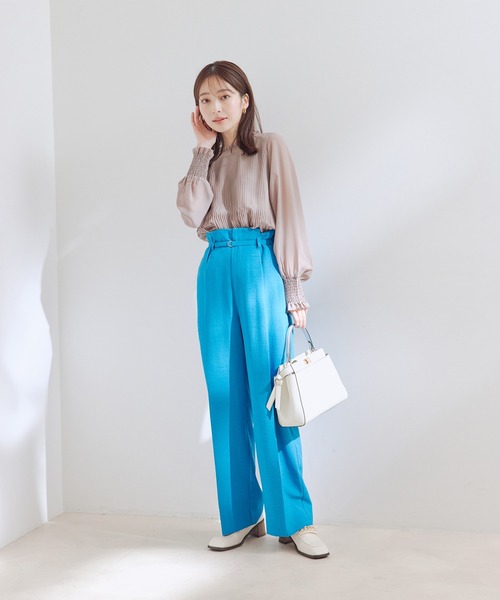 VIS(ビス)の「【洗える】シフォンプリーツブラウス(シャツ/ブラウス・レディース・キナリ/ブラウン系その他2/ラベンダー/ホワイト系その他/ブラック系その他・FREE)」の18枚目の写真