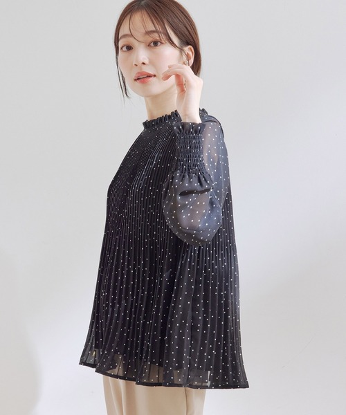 VIS(ビス)の「【洗える】シフォンプリーツブラウス(シャツ/ブラウス・レディース・キナリ/ブラウン系その他2/ラベンダー/ホワイト系その他/ブラック系その他・FREE)」の17枚目の写真