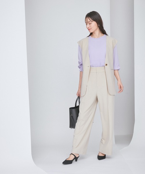 VIS(ビス)の「【洗える】シフォンプリーツブラウス(シャツ/ブラウス・レディース・キナリ/ブラウン系その他2/ラベンダー/ホワイト系その他/ブラック系その他・FREE)」の13枚目の写真