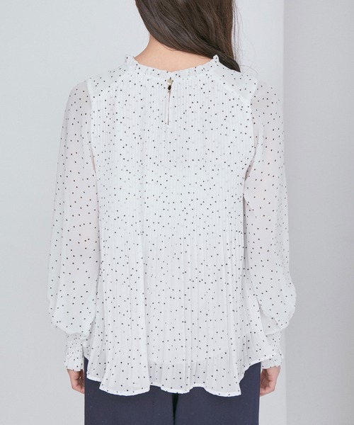 VIS(ビス)の「【洗える】シフォンプリーツブラウス(シャツ/ブラウス・レディース・キナリ/ブラウン系その他2/ラベンダー/ホワイト系その他/ブラック系その他・FREE)」の7枚目の写真