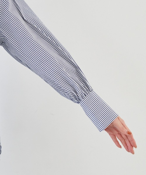 ROPE' PICNIC（ロペピクニック）の「パール釦シャツ（シャツ/ブラウス・レディース・サックスブルー/ネイビー/ベージュ/グリーン/ホワイト・38）」の22枚目の写真