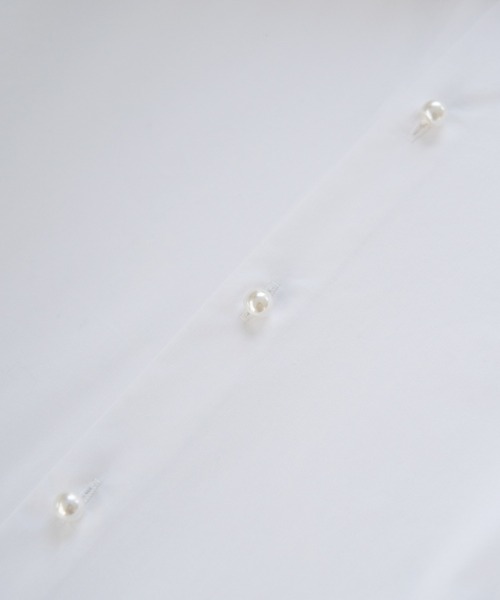 ROPE' PICNIC（ロペピクニック）の「パール釦シャツ（シャツ/ブラウス・レディース・サックスブルー/ネイビー/ベージュ/グリーン/ホワイト・38）」の14枚目の写真