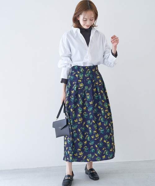 ROPE' PICNIC（ロペピクニック）の「パール釦シャツ（シャツ/ブラウス・レディース・サックスブルー/ネイビー/ベージュ/グリーン/ホワイト・38）」の8枚目の写真