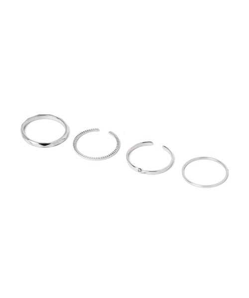 LEPSIM(レプシィム)の「4セットステンレスリング 183566(リング・レディース・シルバー/ゴールド系その他/ゴールド・ONE SIZE)」の5枚目の写真