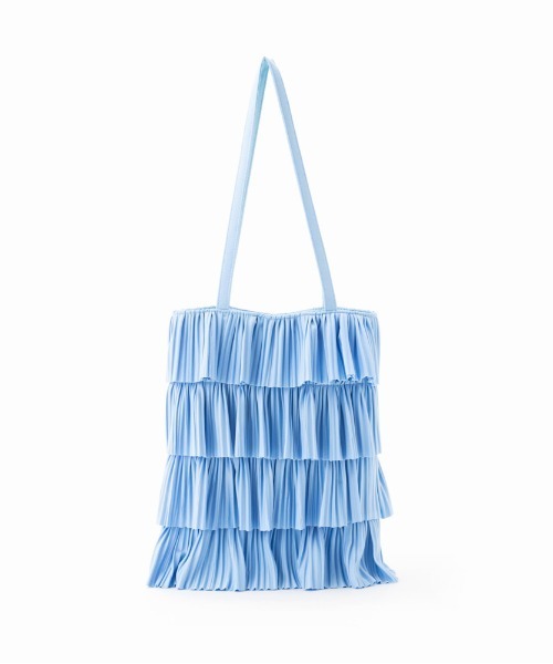 Casselini(キャセリーニ)の「Casselini(キャセリーニ)プリーツフリルトート(トートバッグ・レディース・ベージュ/イエロー/ブルー/ブラック・FREE)」の7枚目の写真