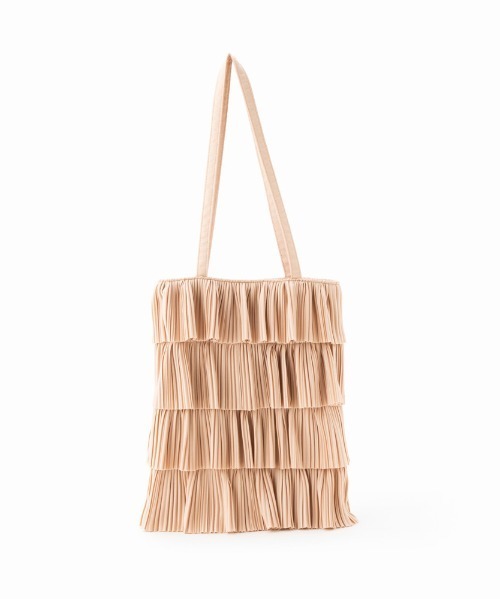 Casselini(キャセリーニ)の「Casselini(キャセリーニ)プリーツフリルトート(トートバッグ・レディース・ベージュ/イエロー/ブルー/ブラック・FREE)」の8枚目の写真