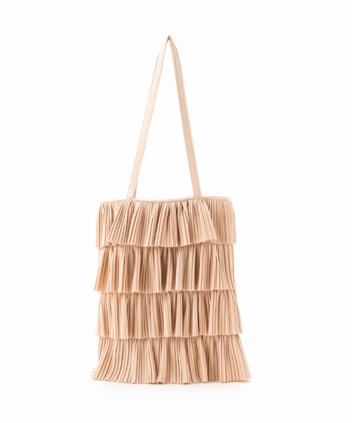 Casselini(キャセリーニ)の「Casselini(キャセリーニ)プリーツフリルトート(トートバッグ・レディース・ベージュ/イエロー/ブルー/ブラック・FREE)」の10枚目の写真