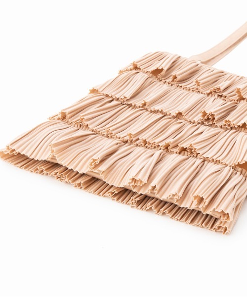 Casselini(キャセリーニ)の「Casselini(キャセリーニ)プリーツフリルトート(トートバッグ・レディース・ベージュ/イエロー/ブルー/ブラック・FREE)」の11枚目の写真