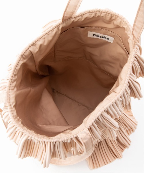 Casselini(キャセリーニ)の「Casselini(キャセリーニ)プリーツフリルトート(トートバッグ・レディース・ベージュ/イエロー/ブルー/ブラック・FREE)」の12枚目の写真