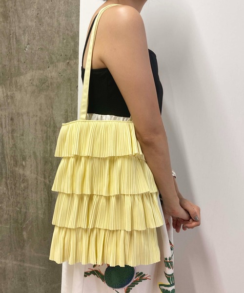 Casselini(キャセリーニ)の「Casselini(キャセリーニ)プリーツフリルトート(トートバッグ・レディース・ベージュ/イエロー/ブルー/ブラック・FREE)」の20枚目の写真