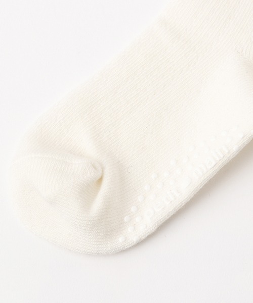 petit main（プティマイン）の「入卒リボン付きハイソックス（ソックス/靴下・キッズ・オフホワイト/ネイビー・S/M/L）」の4枚目の写真