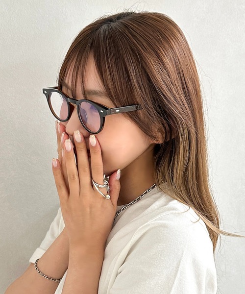 apres jour mignon(アプレジュールミニョン)の「【apresjour mignon×ARIAZ】カラーフレームメガネ(メガネ・レディース・ブラック/ダークブラウン/カーキ・ONESIZE)」の2枚目の写真