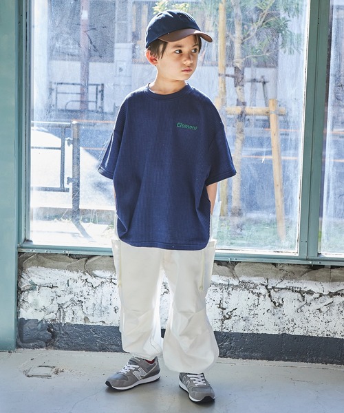 PAIRMANON STREET(ペアマノンストリート)の「【PAIRMANON STREET】【ふんわりワッフル】ワンポイント刺繍半袖Tシャツ(Tシャツ/カットソー・キッズ・イエロー/ブラック/グリーン/ネイビー/アイボリー・90/100/110/140/150/120/130)」の13枚目の写真