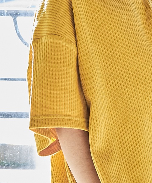 PAIRMANON STREET(ペアマノンストリート)の「【PAIRMANON STREET】【ふんわりワッフル】ワンポイント刺繍半袖Tシャツ(Tシャツ/カットソー・キッズ・イエロー/ブラック/グリーン/ネイビー/アイボリー・90/100/110/140/150/120/130)」の14枚目の写真