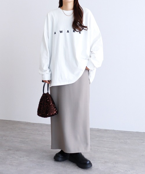 ゆるっとルーズ感！オーバーサイズロゴロンT（Tシャツ