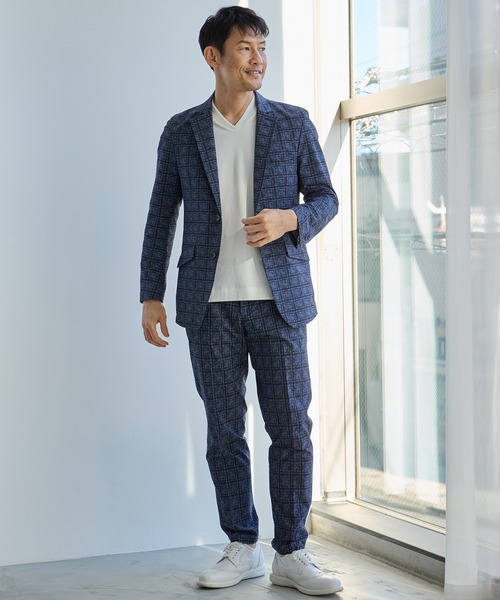 UNION STATION（ユニオンステーション）の「ポリエステルサッカースラックス（スラックス・メンズ・ライトグレー/ネイビー・S/M/L/LL）」の5枚目の写真