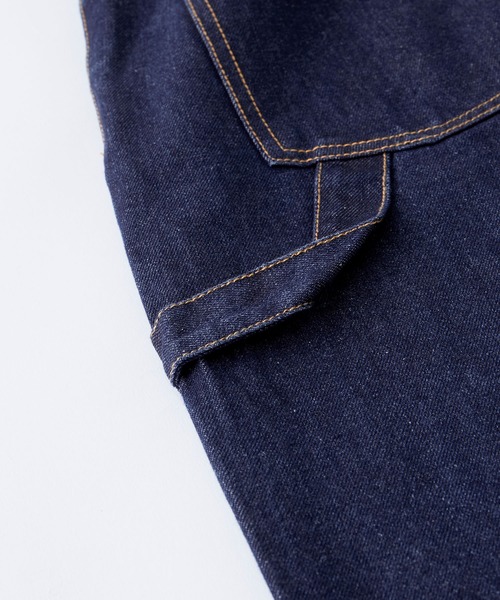 MONO-MART LADY'S（モノマートレディース）の「ハイウエストワイドストレートペインターパンツ（デニムパンツ・レディース・インディゴブルー/グレー/サックスブルー/カーキ・S/M）」の15枚目の写真