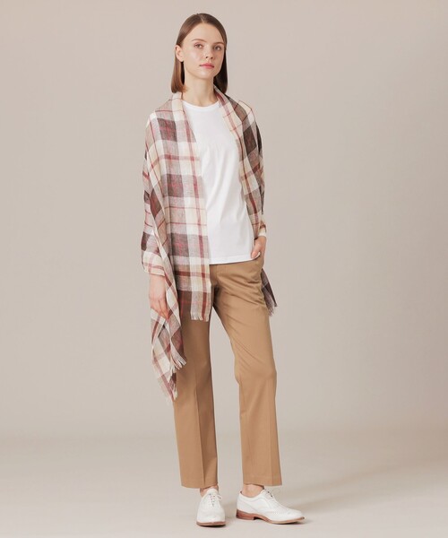 MACKINTOSH LONDON（マッキントッシュ ロンドン）の「ハウスチェック麻ストール（ストール/ショール・レディース・ベージュ系その他4・FREE）」の2枚目の写真