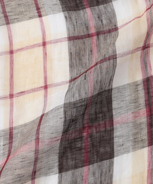 MACKINTOSH LONDON（マッキントッシュ ロンドン）の「ハウスチェック麻ストール（ストール/ショール・レディース・ベージュ系その他4・FREE）」の4枚目の写真