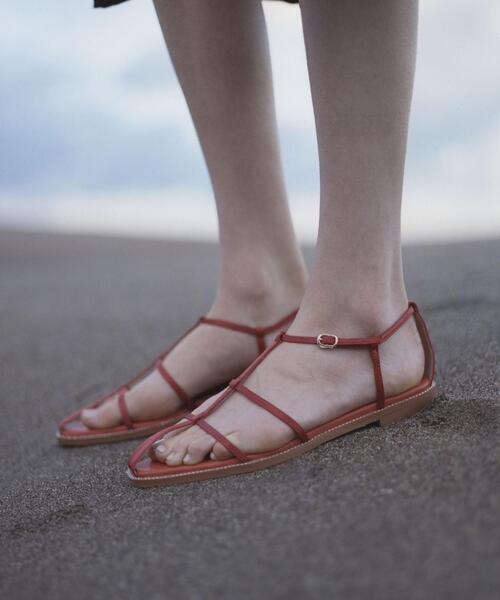 ODETTE E ODILE（オデットエオディール）の「クロスフレームSTN サンダル15↓↑（サンダル・レディース・ダークブラウン/ブラック/オレンジ・24cm/22.5cm/22cm/21.5cm/23cm/23.5cm/24.5cm/25cm）」の3枚目の写真