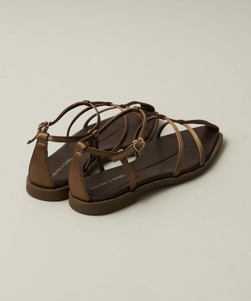 ODETTE E ODILE（オデットエオディール）の「クロスフレームSTN サンダル15↓↑（サンダル・レディース・ダークブラウン/ブラック/オレンジ・24cm/22.5cm/22cm/21.5cm/23cm/23.5cm/24.5cm/25cm）」の10枚目の写真