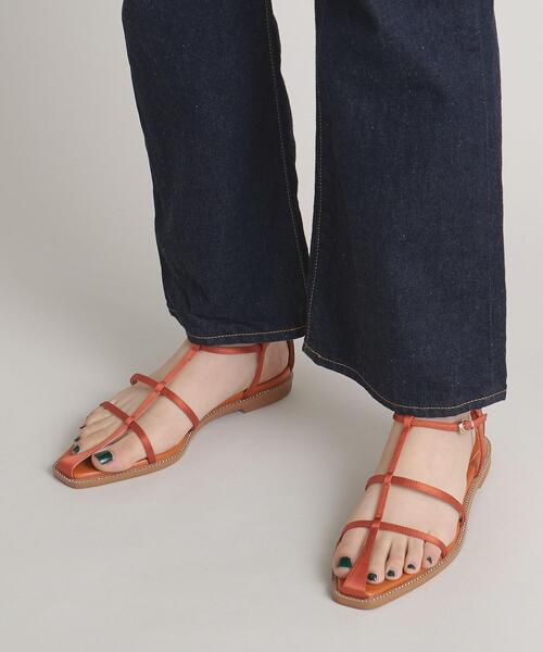 ODETTE E ODILE（オデットエオディール）の「クロスフレームSTN サンダル15↓↑（サンダル・レディース・ダークブラウン/ブラック/オレンジ・24cm/22.5cm/22cm/21.5cm/23cm/23.5cm/24.5cm/25cm）」の6枚目の写真