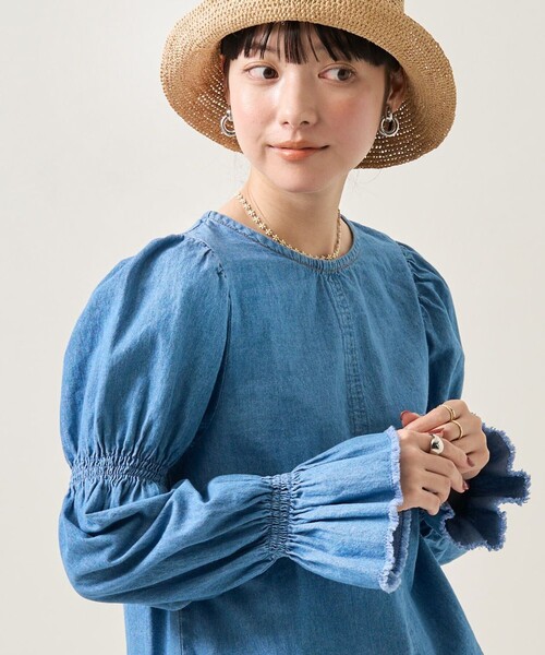 FREAK'S STORE（フリークスストア）の「袖シャーリングブラウス