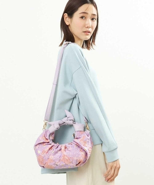 MK MICHEL KLEIN（エムケーミッシェルクラン）の「[2WAY/軽量]クロワッサンフォルムハンドバッグ（ハンドバッグ・レディース・グリーン/イエロー/ライトパープル・00）」の19枚目の写真
