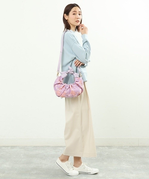 MK MICHEL KLEIN（エムケーミッシェルクラン）の「[2WAY/軽量]クロワッサンフォルムハンドバッグ（ハンドバッグ・レディース・グリーン/イエロー/ライトパープル・00）」の20枚目の写真