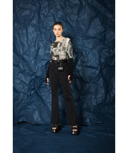 SLY(スライ)の「JW STRIPE PATCHWORK FLARE PT-E ジャスト SLY(スライ)の「JW STRIPE PATCHWORK FLARE PT-E ジャスト