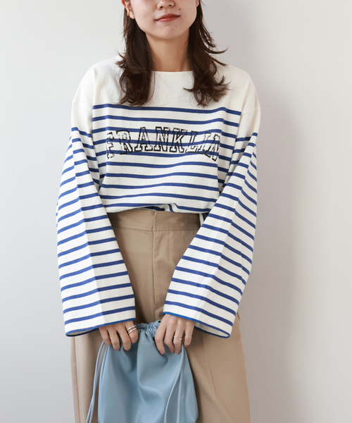 JOURNAL STANDARD relume（ジャーナルスタンダード　レリューム）の「LOGOボーダープルオーバー（Tシャツ/カットソー・レディース・ネイビー/ブルー系その他/パープル・FREE）」の22枚目の写真