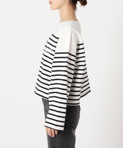 JOURNAL STANDARD relume（ジャーナルスタンダード　レリューム）の「LOGOボーダープルオーバー（Tシャツ/カットソー・レディース・ネイビー/ブルー系その他/パープル・FREE）」の15枚目の写真