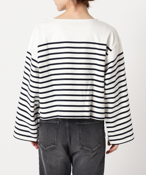 JOURNAL STANDARD relume（ジャーナルスタンダード　レリューム）の「LOGOボーダープルオーバー（Tシャツ/カットソー・レディース・ネイビー/ブルー系その他/パープル・FREE）」の11枚目の写真