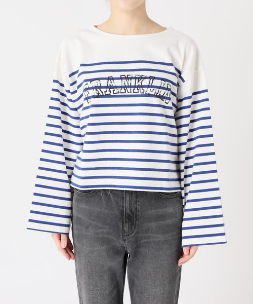 JOURNAL STANDARD relume（ジャーナルスタンダード　レリューム）の「LOGOボーダープルオーバー（Tシャツ/カットソー・レディース・ネイビー/ブルー系その他/パープル・FREE）」の12枚目の写真