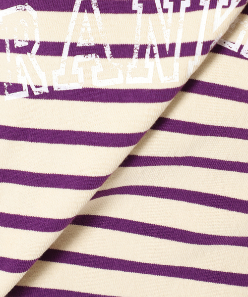 JOURNAL STANDARD relume（ジャーナルスタンダード　レリューム）の「LOGOボーダープルオーバー（Tシャツ/カットソー・レディース・ネイビー/ブルー系その他/パープル・FREE）」の8枚目の写真