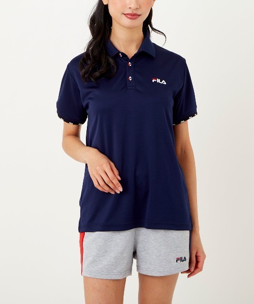 FILA（フィラ）の「【FILA:フィラ】レディースベーシックポロシャツ（ポロシャツ・レディース・ミント/ブラック/ピンク/ホワイト/ネイビー・LARGE/X-LARGE/MEDIUM）」の18枚目の写真