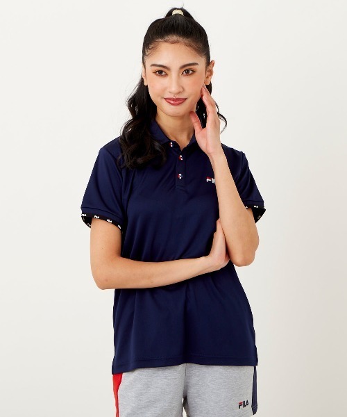 FILA（フィラ）の「【FILA:フィラ】レディースベーシックポロシャツ（ポロシャツ・レディース・ミント/ブラック/ピンク/ホワイト/ネイビー・LARGE/X-LARGE/MEDIUM）」の20枚目の写真