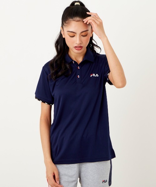 FILA（フィラ）の「【FILA:フィラ】レディースベーシックポロシャツ（ポロシャツ・レディース・ミント/ブラック/ピンク/ホワイト/ネイビー・LARGE/X-LARGE/MEDIUM）」の19枚目の写真