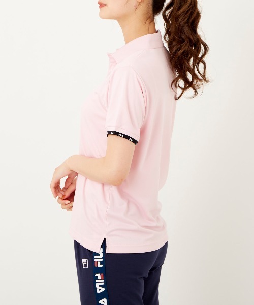 FILA（フィラ）の「【FILA:フィラ】レディースベーシックポロシャツ（ポロシャツ・レディース・ミント/ブラック/ピンク/ホワイト/ネイビー・LARGE/X-LARGE/MEDIUM）」の8枚目の写真