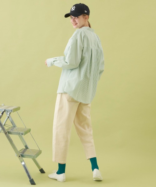 MERLOT（メルロー）の「ベルト付きテーパードパンツ（チノパンツ・レディース・ブラック/ナチュラル・FREE）」の15枚目の写真