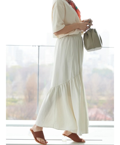 AMERICAN HOLIC（アメリカンホリック）の「ラウンド切り替えギャザースカート（スカート・レディース・ライトグレー/ブラック/ブルー・M/L）」の5枚目の写真