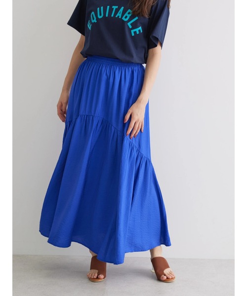 AMERICAN HOLIC（アメリカンホリック）の「ラウンド切り替えギャザースカート（スカート・レディース・ライトグレー/ブラック/ブルー・M/L）」の8枚目の写真