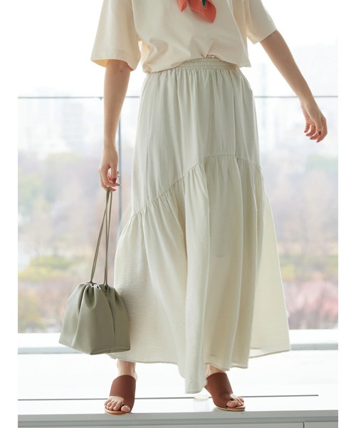 AMERICAN HOLIC（アメリカンホリック）の「ラウンド切り替えギャザースカート（スカート・レディース・ライトグレー/ブラック/ブルー・M/L）」の13枚目の写真