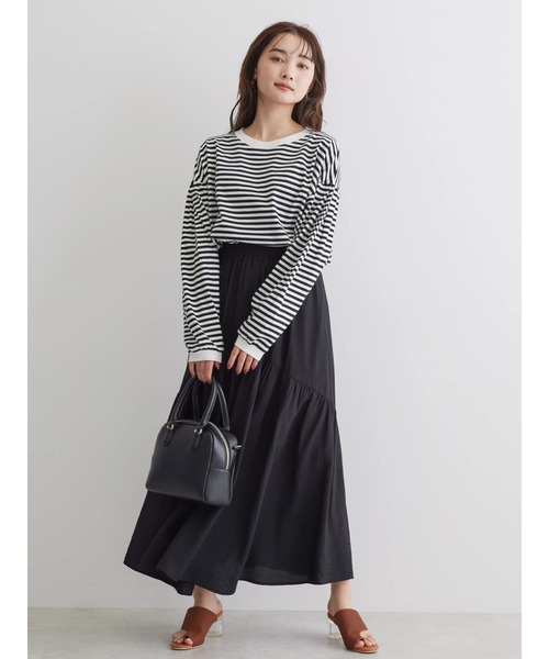 AMERICAN HOLIC（アメリカンホリック）の「ラウンド切り替えギャザースカート（スカート・レディース・ライトグレー/ブラック/ブルー・M/L）」の18枚目の写真