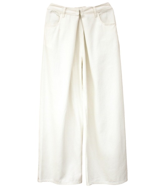 Social GIRL(ソーシャルガール)の「ハイウエストホックタックワイドデニムパンツ(デニムパンツ・レディース・ブラック/サックスブルー/オフホワイト/ブルー・M/L)」の11枚目の写真