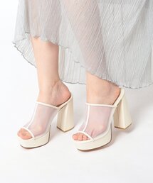 ◆チャンキーヒールプラットフォーム厚底サボミュール