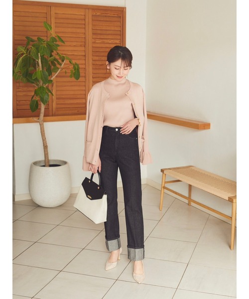 HALUHIROINE（ハルヒロイン）の「ロールアップストレートデニム（デニムパンツ・レディース・ブラック/ブルー系その他・S/M）」の12枚目の写真