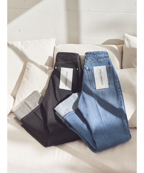 HALUHIROINE（ハルヒロイン）の「ロールアップストレートデニム（デニムパンツ・レディース・ブラック/ブルー系その他・S/M）」の16枚目の写真