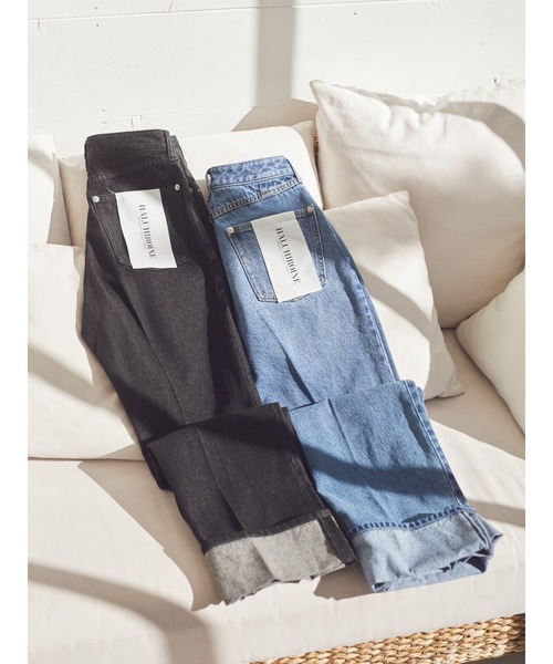 HALUHIROINE（ハルヒロイン）の「ロールアップストレートデニム（デニムパンツ・レディース・ブラック/ブルー系その他・S/M）」の17枚目の写真